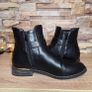 Black Women's Ankle Boots Gold Chain On The Side Gold Studs On The Edge Elastic On The Side, size 39 Image 8