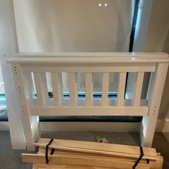 Gorgeous Good Quality White Wooden Single Bed Frame - Can Deliver