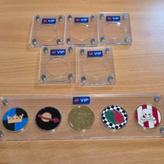 Lego VIP 5 Collectable Coins and DisplaysLego VIP 5 Collectable Coins and Displays
