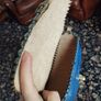 Stunning Vintage Blue Leather Handbag. Image 4