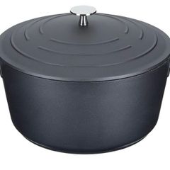 Casserole Dish With Lid, Medium 4L/24 cm, Lightweight Cast Aluminium, Induction Hob And Oven Safe (FREE POSTAGE)