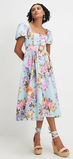 Cabbage & roses floral dress