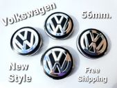 Set/4 x NEW STYLE 56mm VW wheel caps Volkswagen cap hub  6CD601171