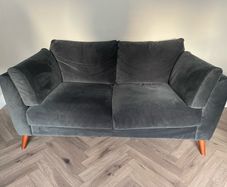 EZ Living Kendal 2 Seater Sofa  Navy Velvet