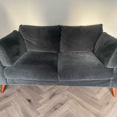 EZ Living Kendal 2 Seater Sofa  Navy Velvet