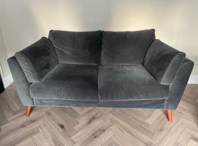EZ Living Kendal 2 Seater Sofa  Navy Velvet
