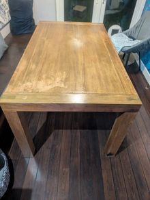 solid wood table