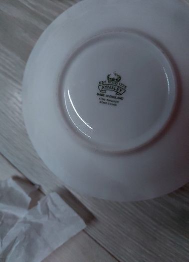 Vintage Aynsley 'Pembroke' Bone China Tea Set - 6 Cups & 6 Saucers - Made in England".
