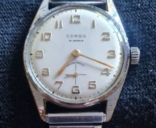 mens vintage Corso  watch 15 jewels Antimagnetic