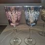 Vintage Hand Blown Italian Cristalleria Fratelli Fumo Crystal Wine Glasses. Not Used. Boxed. Image 6