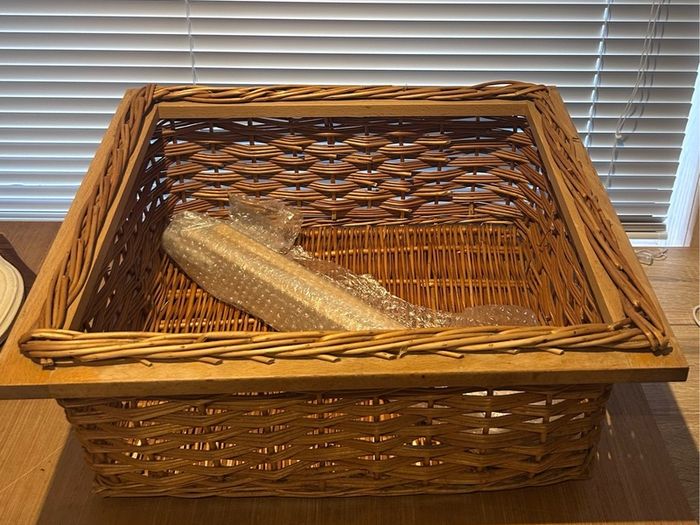 Vintage Wicker Pull-out Basket & Runners