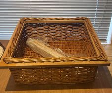 Vintage Wicker Pull-out Basket & Runners