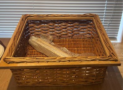 Vintage Wicker Pull-out Basket & Runners