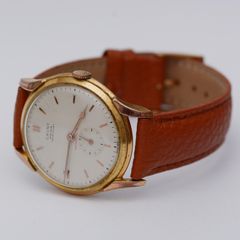Vintage Swiss Made  Cauny Prima Ancre 15 Rubis Gold Gents Watch