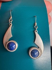 Amos Pewter earrings. New.
