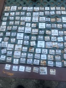 126 ENAMEL rare old post box numbers and days and times