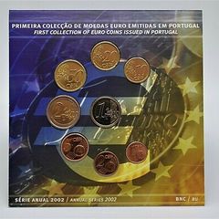 Portugal Official Euro Coin Set 2002. 8 coins. 3.88 Euro.