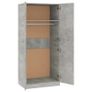 Wardrobe Concrete Grey 80x52x180 cm Chipboard Image 4