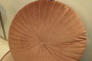 Stitched blush pink cushion
