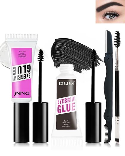 Brand New Eyebrow Gel Set 2-piece Black & Clear Long-lasting Waterproof Styling Kit