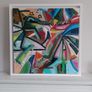 Original Abstract Painting Botanical Art Bright Colourful Painting Image 6