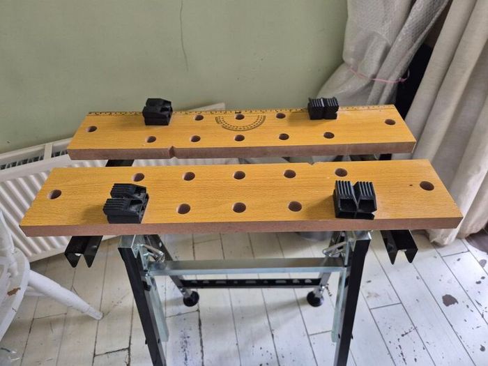 HBM Machines Heavy-Duty Adjustable Portable Workbench