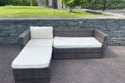 Stunning Genuine Rattan L Shaped Garden Patio Couch - Sofa