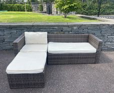 Stunning Genuine Rattan L Shaped Garden Patio Couch - Sofa