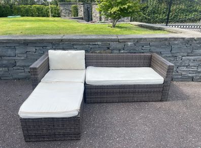 Stunning Genuine Rattan L Shaped Garden Patio Couch - Sofa