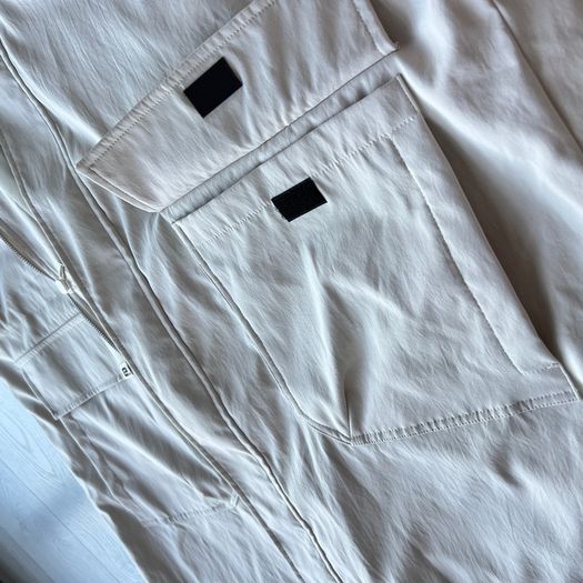 NEW Mens 9XL Cream Oversized Utility Jacket