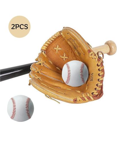 Standard 9-Inch Baseball, One Soft And One Hard Two Baseball Ball, Rounders Ball for Practice & Games, Ball Training Baseball for Outdoor Sports for Youth And Adult