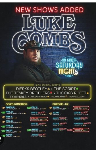 2 luke combs tickets