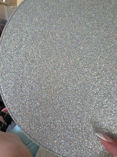 silver glitter placemats
