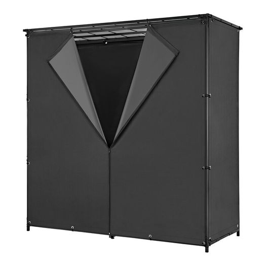 Outdoor Firewood Rack with Waterproof Cover