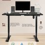 Electric Adjustable Office Stand Desk Computer Workstation with Preset Height Memory Controller Metal Black 110x60 cm (FREE SHIPPING) Image 4
