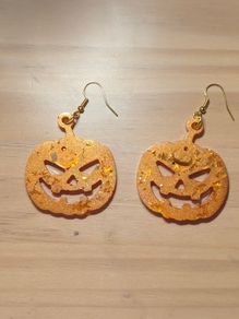 Handmade Halloween Pumpkin Earrings