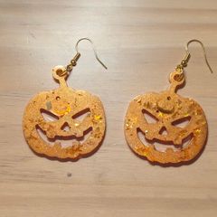 Handmade Halloween Pumpkin Earrings