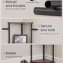 Superfast Toolless Assembly, 5-Tier Corner Shelf, Corner Shelving Unit, Corner Storage Stand, 38.3 x 27 x 139 cm, Living Room, Bedroom, Kitchen, Somber Walnut Image 4