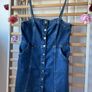 dress h&n denim mini dress size large button front with pockets Image 3