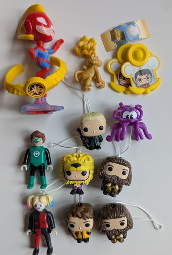 Set of toys and action figures