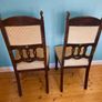 Pair of Vintage Solid Wood Chairs | High Back, Sturdy & Stylish Image 3