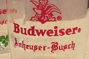 Vintage Budweiser ( Anheuser-Busch Logo ) 4oz Taster Sampler Glass  X 2