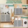 Chest of Drawers,Fabric Storage Drawers wtih 5 Units Large Storage Space,Sturdy Steel Frame Chest of Drawers Bedroom for Living Room, Nursery Room, Hallway etc, Gray, 30 x 85 x 70 cm Image 9