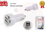 2 Port Dual USB DC Car Charger Adapter For Apple iPhone 5 5G 4 4S 4GS iPad