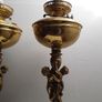 Pair of Victorian brass oil lamps converted to electrics Image 7