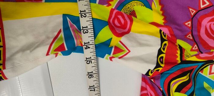 Vibrant print Italian blazer with gold button detail