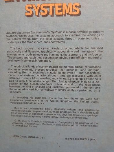 An Introduction to Environmental Systems - G.H. Dury