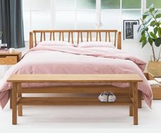 Solid Oak Scandi Double Bed Frame