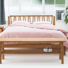 Solid Oak Scandi Double Bed Frame