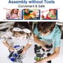 DIY Remote Control Cars for Kids Adults, 1:18 Scale 2.4GHz RC Car, 78 PCS Building STEM Toys for Parent-Child Time & Friend-Time, Gifts for Boys Girls Age 8-12 (Blue) Image 5